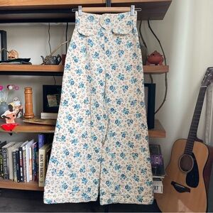 1970s Wide Leg Denim Pants